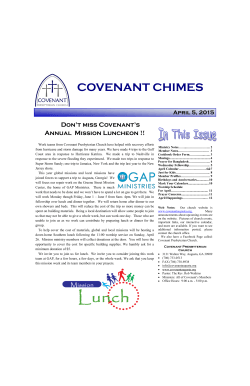 April 5, 2015 Newsletter - Covenant Presbyterian Church