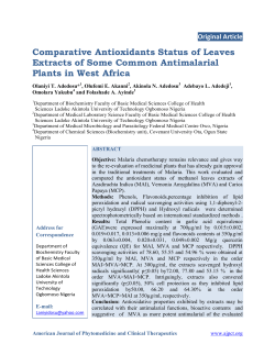 Comparative Antioxidants Status of Leaves Extracts of Some