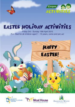View Inspire Activities for Easter Holiday 2015
