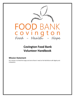 Covington Food Bank Volunteer Handbook here.