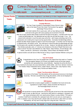 217 Newsletter - Cowes Primary School