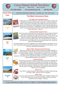 222 Newsletter - Cowes Primary School