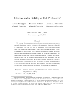 Inference under Stability of Risk Preferences