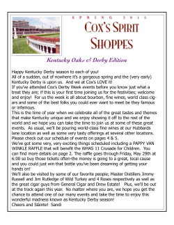 Derby `15 Newsletter - Coxs Smokers Outlet