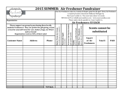Coyer Candle Co. Fundraiser Order Form Air Fresheners Summer