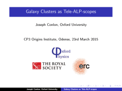 Galaxy Clusters as Tele-ALP