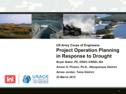 Project Operation Planning in Response to Drought