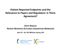 The Relevance of Patient-Reported Endpoints to Payers and