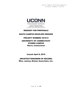 REQUEST FOR PROPOSALS SOUTH CAMPUS ENVELOPE
