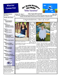 May Newsletter - Clark-Pleasant Community School Corporation