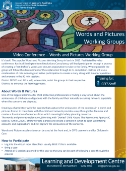 Words and Pictures - CPFS Learning and Development Site