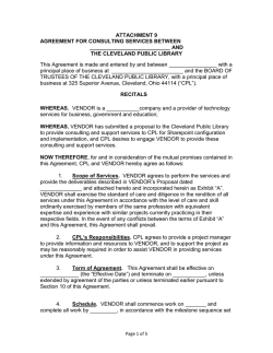 CPL SharePoint RFP - Cleveland Public Library