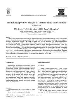 Erosion/redeposition analysis of lithium-based liquid - CPMI