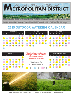 2015 outdoor watering calendar - Castle Pines North Metro District