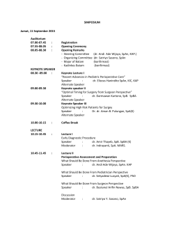 SIMPOSIUM Jumat, 11 September 2015