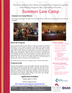 Summer Law Camp Flyer - College Prep Program