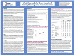 What Influences End-of-Course Evaluations?