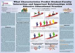 Abstract Which group of faculty members interact more with students