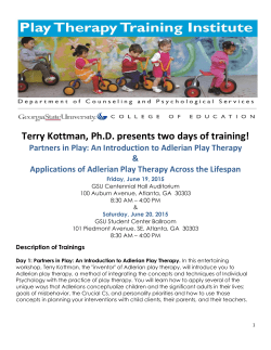Terry Kottman, Ph.D. presents two days of training!