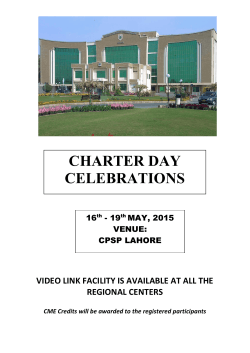 charter day celebrations - College of Physicians and Surgeons