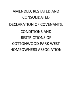 amended, restated and consolidated declaration of covenants