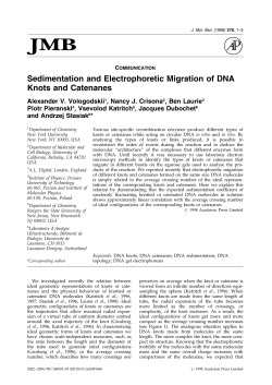 Sedimentation and Electrophoretic Migration of DNA Knots and