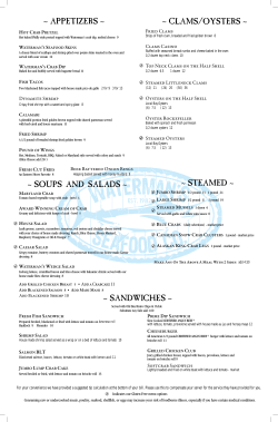 Print out the menu - Waterman`s Seafood Company