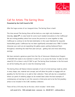 Call for Artists: The Earring Show - Craft Council of British Columbia