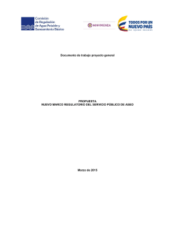 Documento de trabajo - ComisiÃ³n de RegulaciÃ³n de Agua Potable y