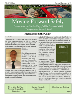 Moving Forward Safely - Center for Research on Applied Gerontology