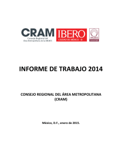 CRAM Informe 2014 - anuies - Universidad Iberoamericana