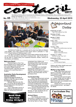 Contact-2015-5 - Cranbourne South Primary School
