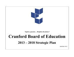 adopted 2013-2018 cranford board of education strategic plan