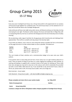 Letter to Parents - Cranleigh Scout Group