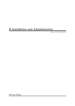 R Installation and Administration