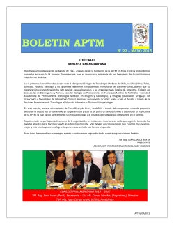 BOLETIN APTM - Conselho Regional de Biomedicina 1Âª RegiÃ£o