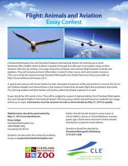 Flight: Animals and Aviation Essay Contest for Grades 6-8