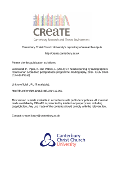 - CReaTE - Canterbury Christ Church University