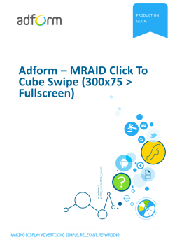 Adform â MRAID Click To Cube Swipe (300x75 > Fullscreen)