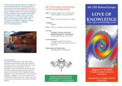 6th TSK Retreat Europe - Center for Creative Inquiry