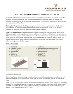 craft board formâ¢ installation instructions