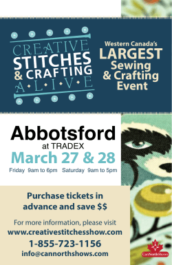 Abbotsford Brochure - Creative Stitches & Crafting Alive