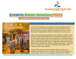 POS Brochure - Creatrix Soft Tech Limited