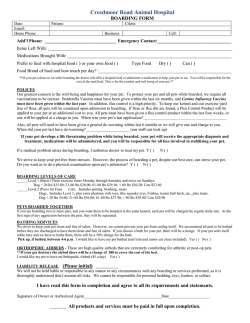Surgery Form - Creedmoor Road Animal Hospital