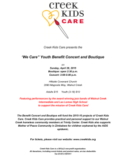 `We Careâ Youth Benefit Concert and Boutique