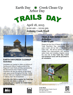 Earth Day Creek Clean-Up Arbor Day