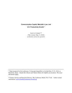 Communication Capital, Metcalfe`s Law, and U.S.