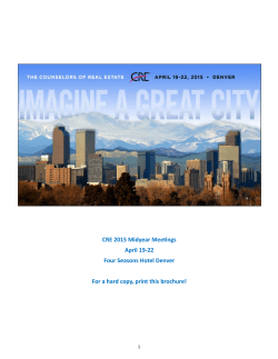 CRE 2015 Midyear Meetings April 19