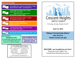 April 12 - Crescent Heights Baptist Church