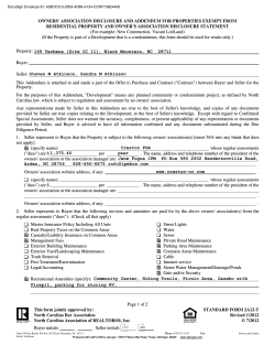Owner Association Disclosure & Minerals/Oil/Gas Disclosure